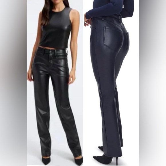 Good American Better Than Faux Leather Icon Jeans - Picture 3 of 17